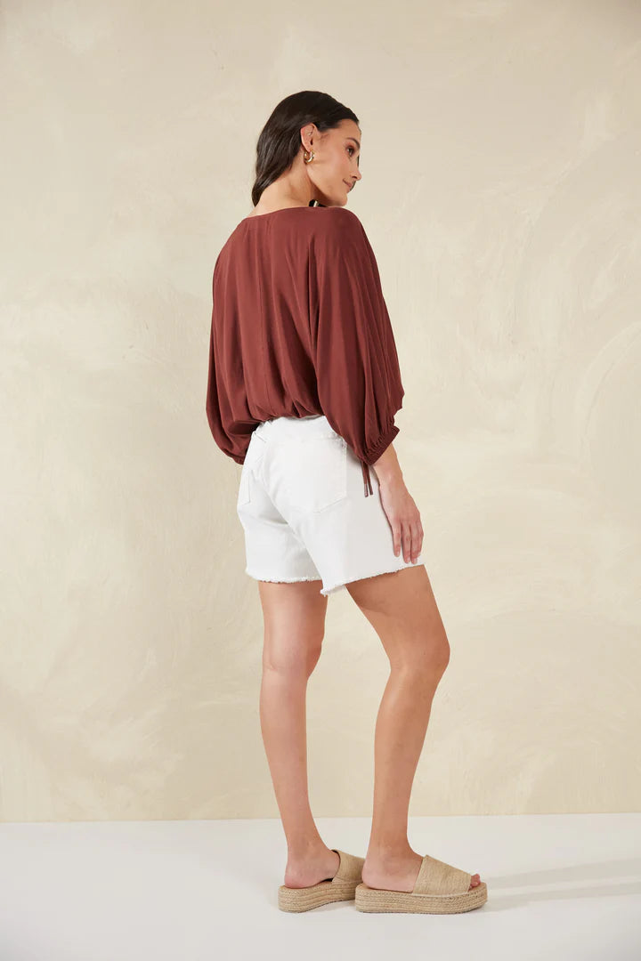 Palermo Drawstring Top | Espresso