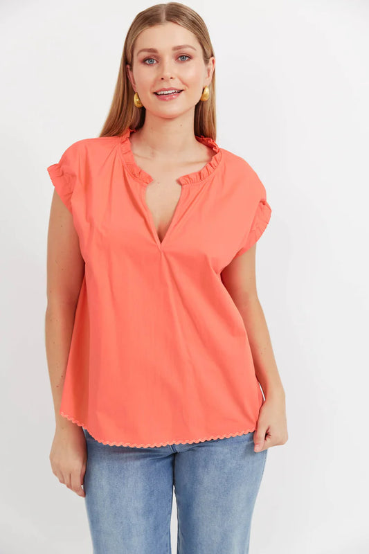 Brasilia Top | Coral