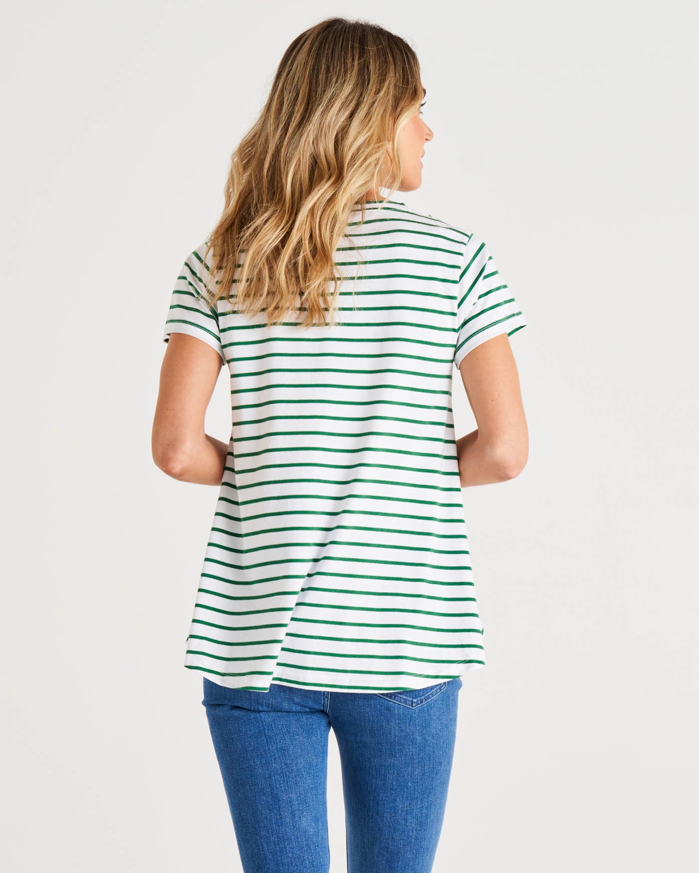 Tegan Swing Tee | Meadow Stripe