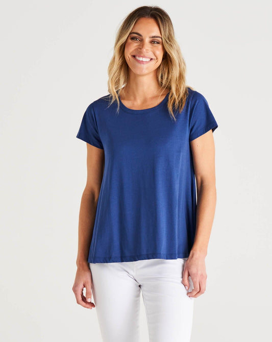 Teagan Swing Tee | Navy