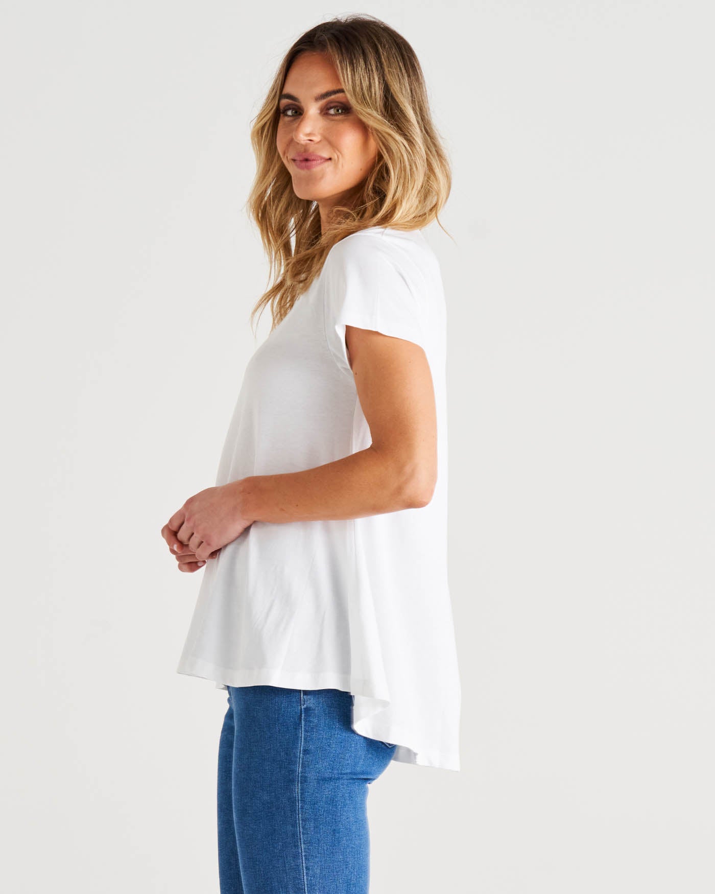 Tegan Swing Tee | White