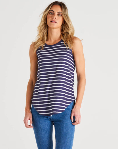 Keira Tank | Dark Blue Stripe