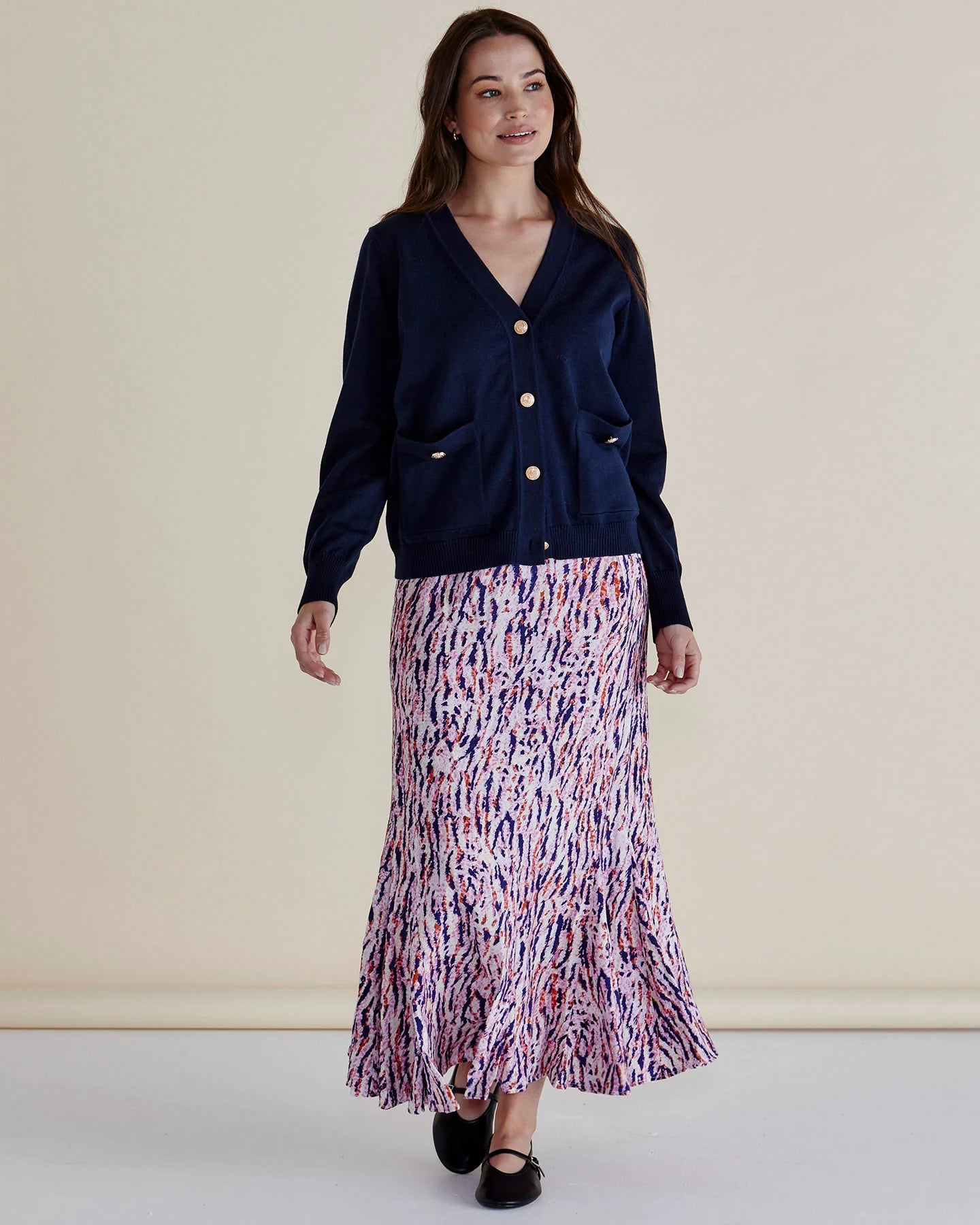 Leon Knit Cardi | Navy