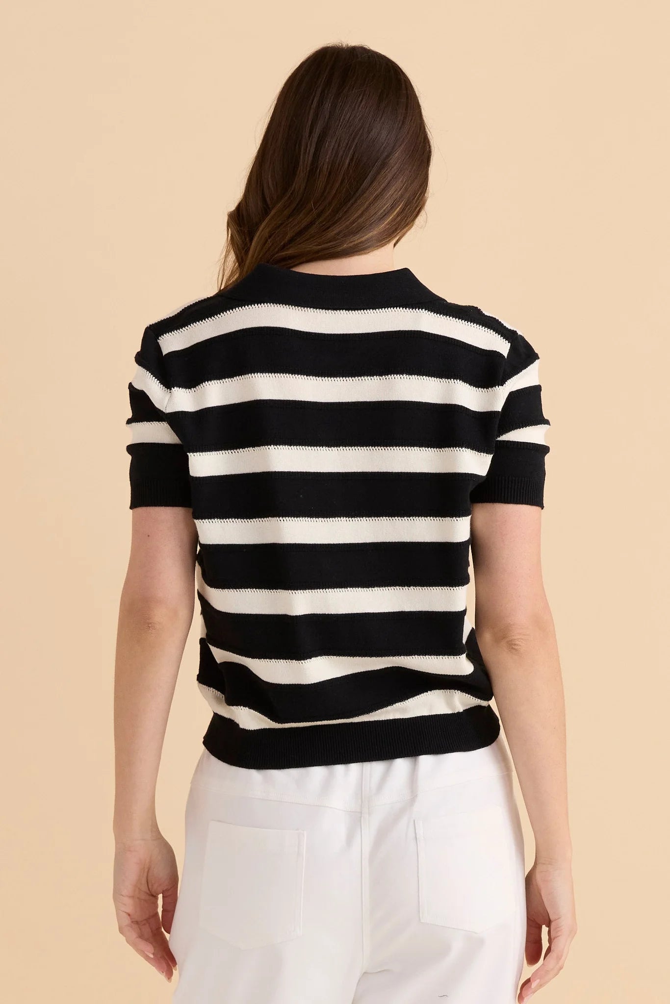 Salford Polo Knit | Cream/Black