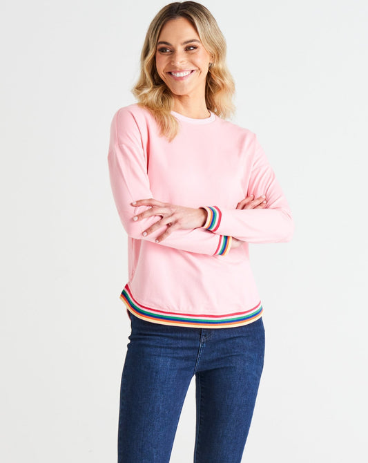 Lucy French Terry Sweat | Baby Pink