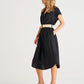 Roma Linen Dress | Black