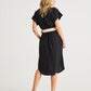 Roma Linen Dress | Black