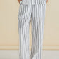 Zaza Relaxed Pant | Black/white Stripe