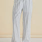 Zaza Relaxed Pant | Black/white Stripe