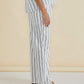 Zaza Relaxed Pant | Black/white Stripe
