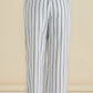 Zaza Relaxed Pant | Black/white Stripe