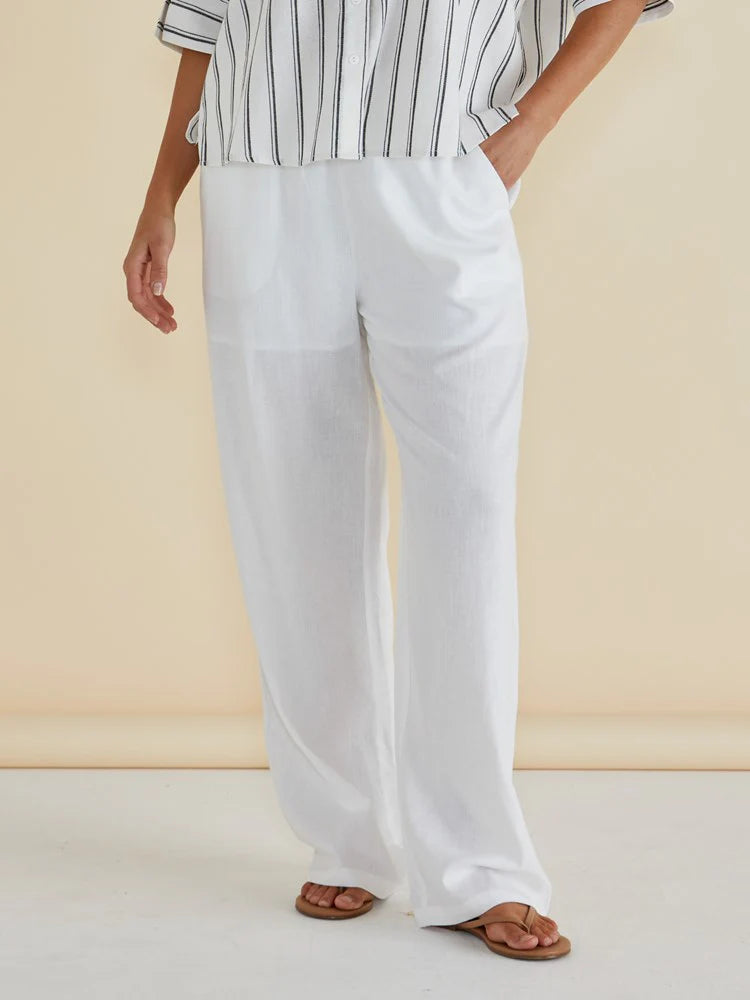 Zaza Relaxed Pant | White