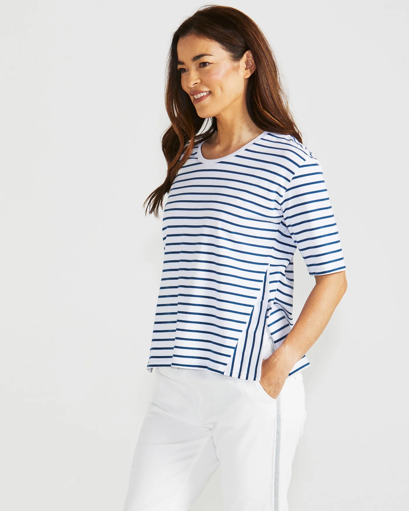 Naomi Tee | Navy Stripe