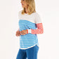 Sophie Knit Jumper | Red/Blue Stripe