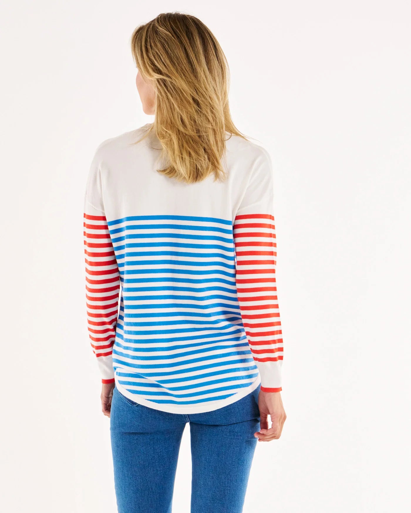 Sophie Knit Jumper | Red/Blue Stripe