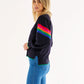 Tori Jumper | Navy Rainbow