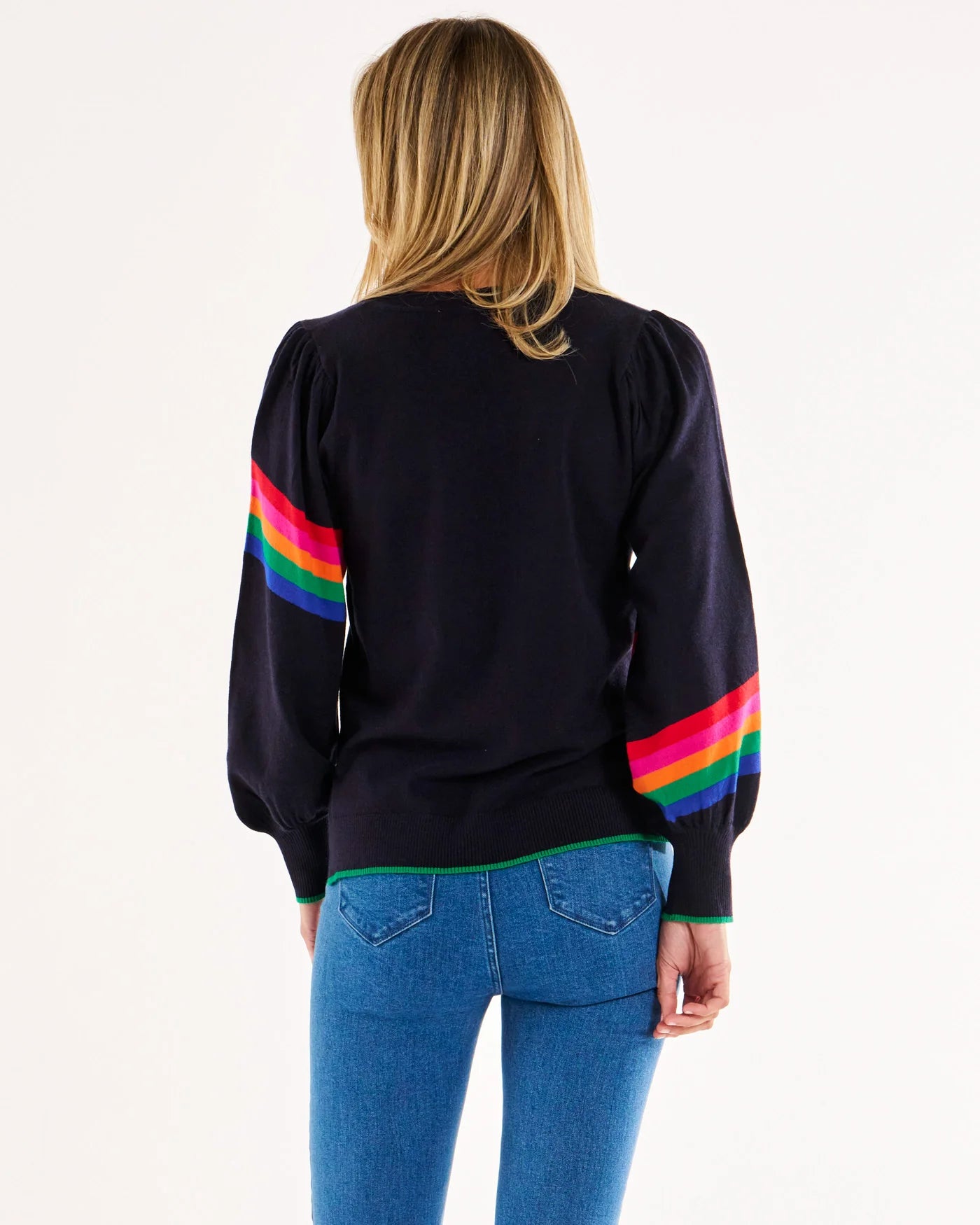 Tori Jumper | Navy Rainbow