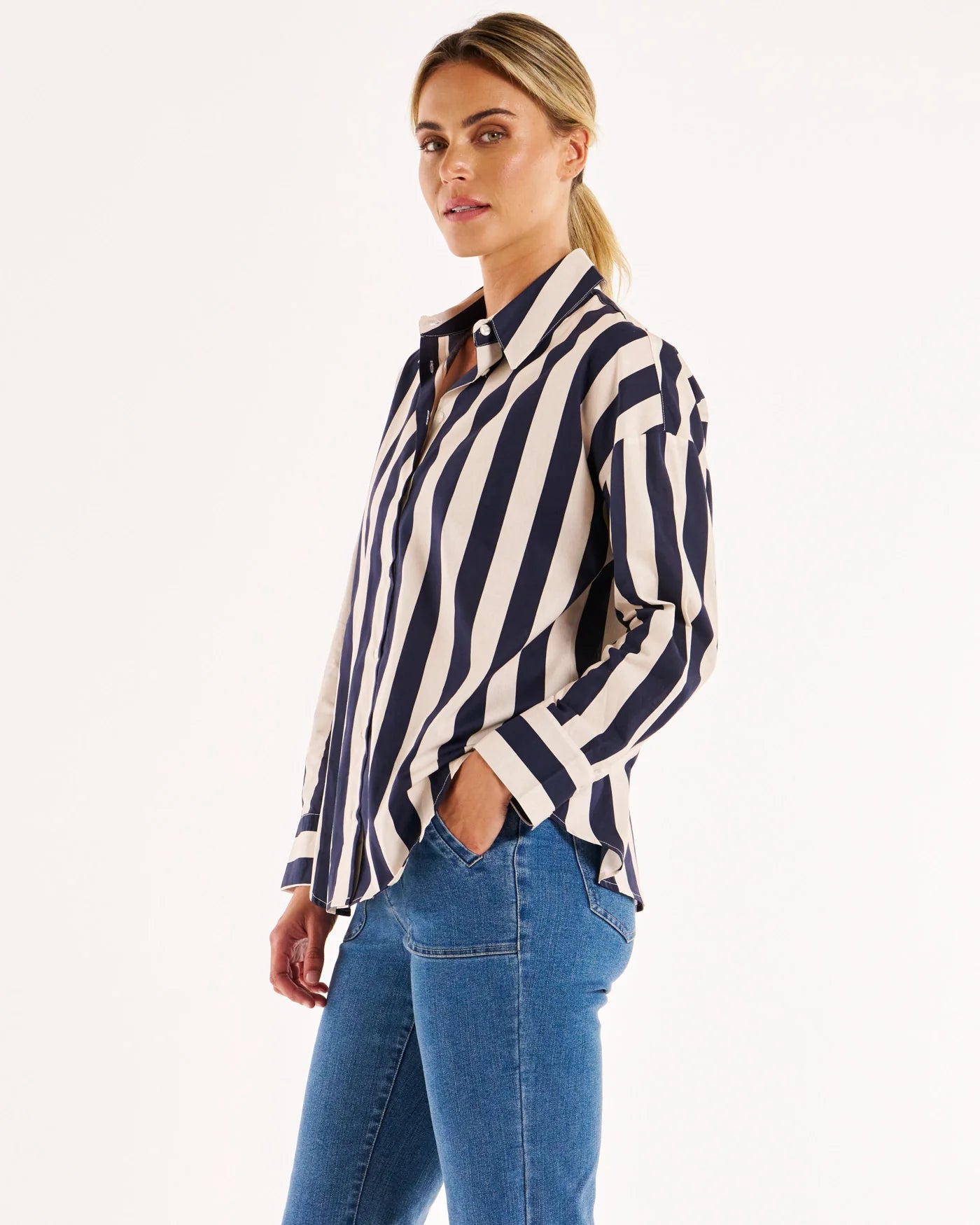 Stripe Shirt | Navy Stripe