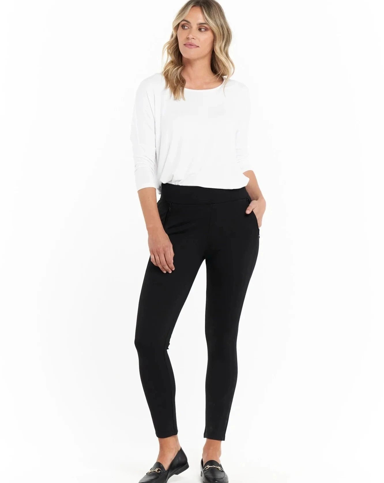 Priscilla Ponte Legging | Black Size 6