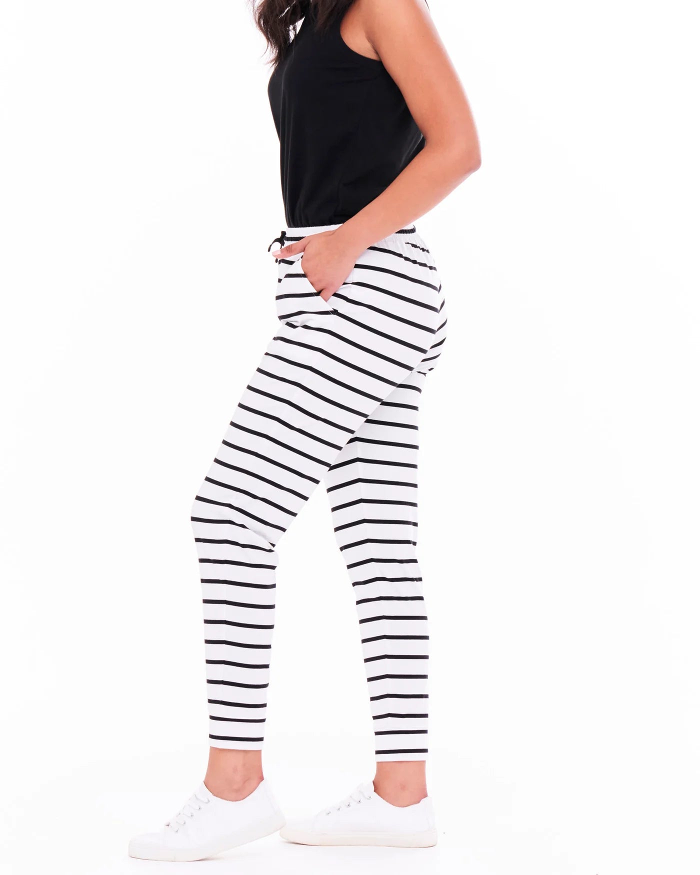 Heidi Pant | Black & White Stripe