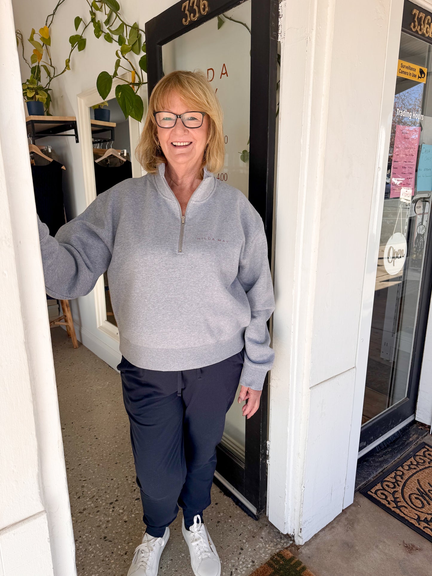 Hilda May 1/2 Zip | Grey Marle