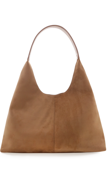 Tammy Shoulder Bag | Dark Tan Suede