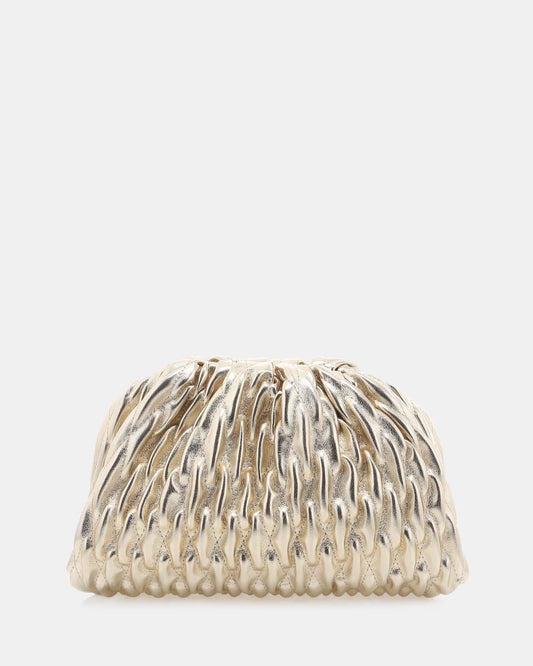 Lacey Clutch | Gold Metallic