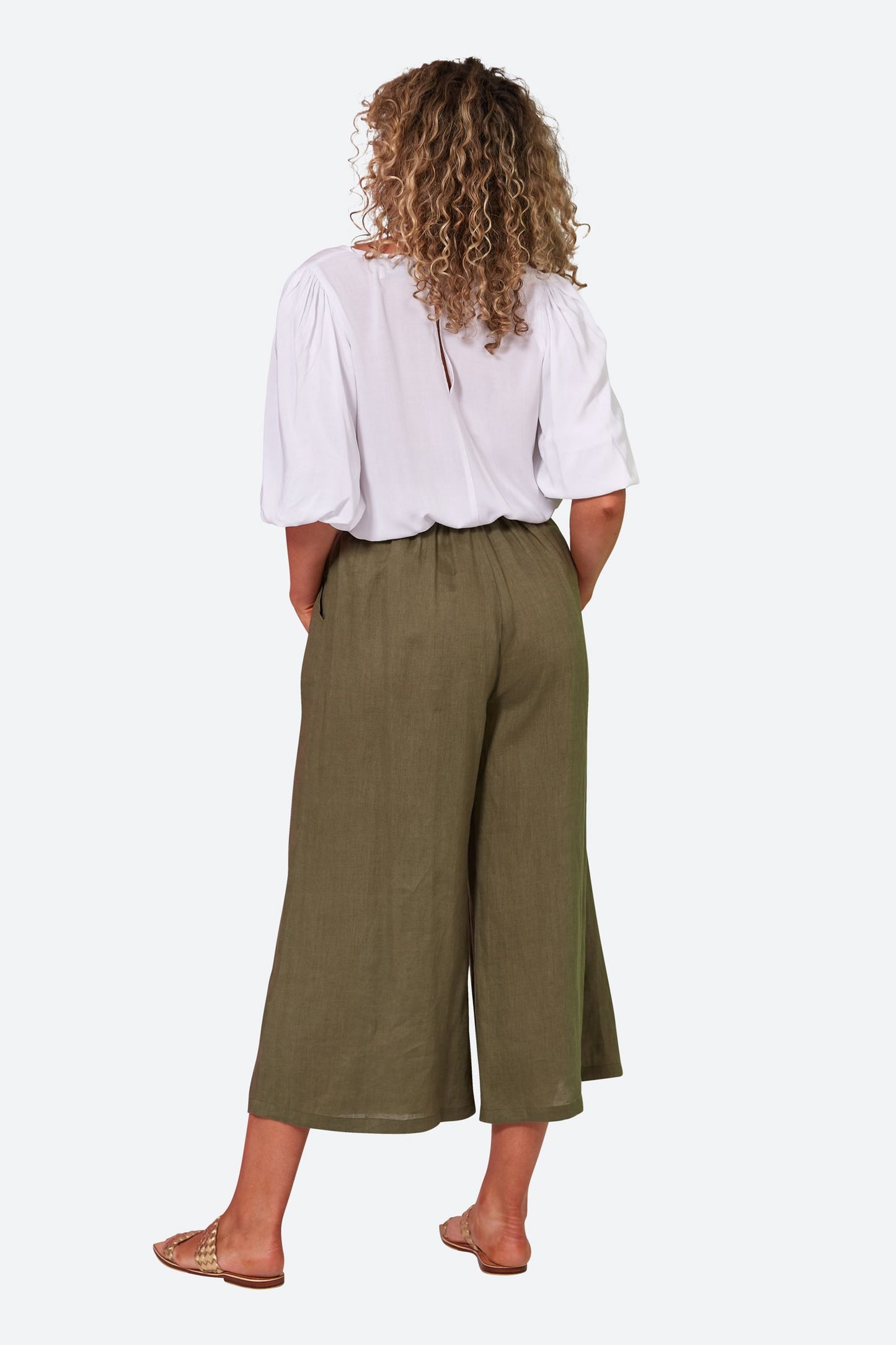 Studio Crop Pant | Khaki Size XS