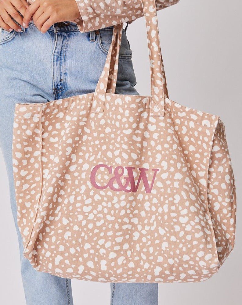 Olivia Tote Bag | Maple Leopard