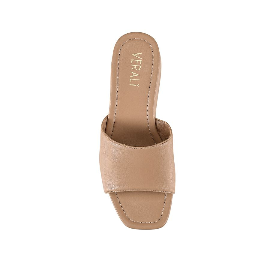 Millie Platform Slides | Light Camel Smooth