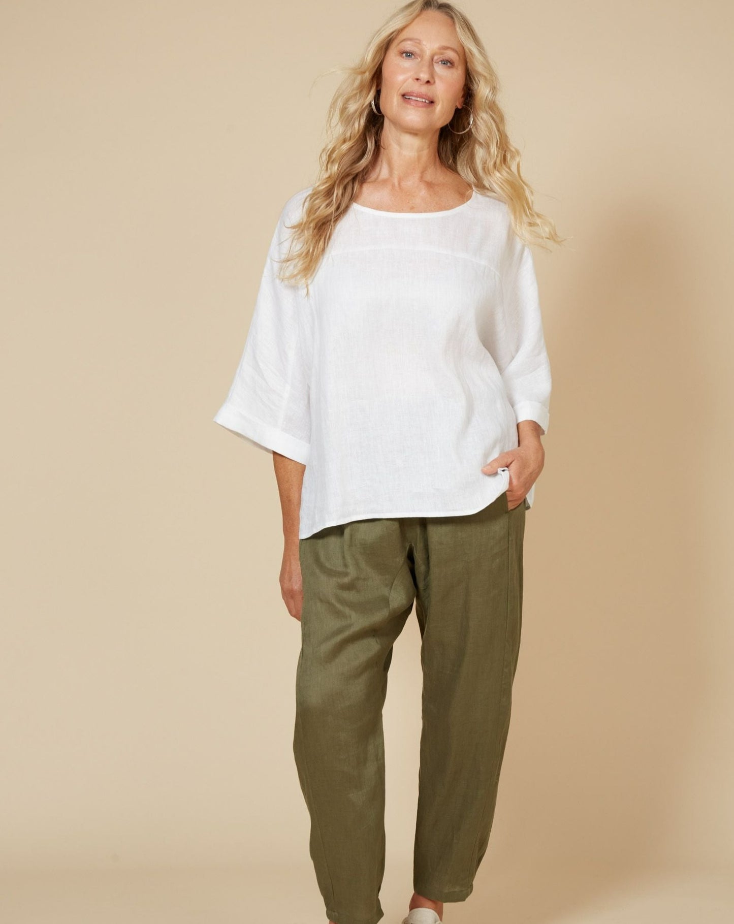 Studio Relaxed Pant | Khaki Size XL